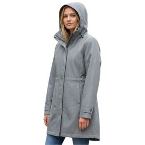 Hooded Parka Trench Coat Windbreaker Sz XL Transition Jacket Minimalist Gorpcore